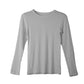 リブ 長袖 インナー レディース トップス Tシャツ クルーネック 丸首 M L LL 伸縮 ストレッチ 秋 冬 静電気防止 対策 薄手 あったか シンプル 無地 ボーダー 重ね着 レイヤード かわいい おしゃれ カラー 色 (在庫限り)