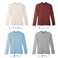リブ インナー レディース 長袖 モックネック トップス Tシャツ M L LL 伸縮 ストレッチ 秋 冬 静電気防止 対策 薄手 あったか シンプル 無地 ボーダー 重ね着 レイヤード かわいい おしゃれ カラー 色 (在庫限り)