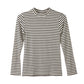 リブ インナー レディース 長袖 モックネック トップス Tシャツ M L LL 伸縮 ストレッチ 秋 冬 静電気防止 対策 薄手 あったか シンプル 無地 ボーダー 重ね着 レイヤード かわいい おしゃれ カラー 色 (在庫限り)
