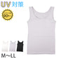 レディース タンクトップ インナー UVカット M L LL 吸水速乾 消臭 ポリエステル混 ストレッチ ノースリーブ 肌着 下着 婦人 春夏 夏用 薄手 無地 シンプル 白 グレー 黒 トップス 重ね着 透け対策 涼しい 快適 UV対策 日焼け対策 汗対策 デイリー