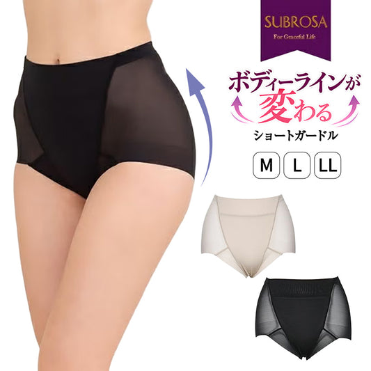 ガードル ショートガードル ヒップアップ 美尻メイク レディース 補正下着 ヒップアップガードル お尻 引き上げ ヒップライン すっきり メッシュ 通気性 ストレッチ 伸縮性 ショート丈 婦人下着 女性用 M L LL ミセス 大人 体型カバー お腹まわり