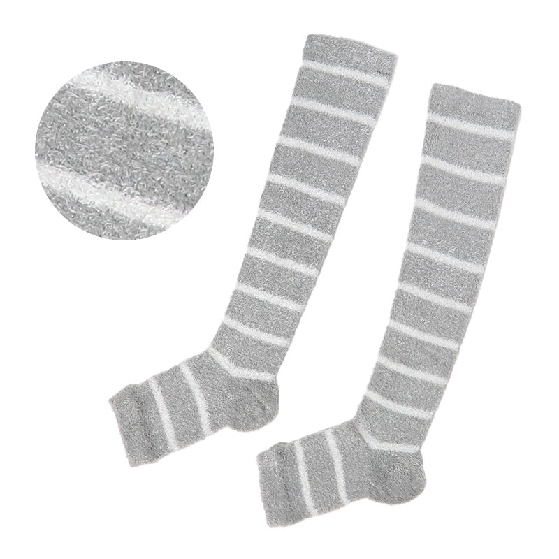 オープントウ ハイソックス 着圧ソックス 靴下 着圧 トゥレス 引き締め ケア フリーサイズ オープントゥ やわらかい 足 むくみ 美脚 ふわふわ 気持ちいい レッグウェア