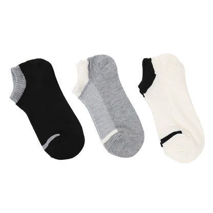 レディース スニーカーソックス 靴下 くるぶし 女性 スニーカー丈 3足組 23-25cm (綿 ソックス 3足セット 無地 シンプル くつ下 丈夫) (在庫限り)