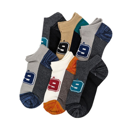 子供 靴下 6足組 キッズ スニーカーソックス セット まとめ買い 16-18cm～22-24cm スニーカー丈 ソックス ジュニア ボーイズ 男の子 男児 くるぶし丈 綿混 靴下 くつ下 くつした プリント