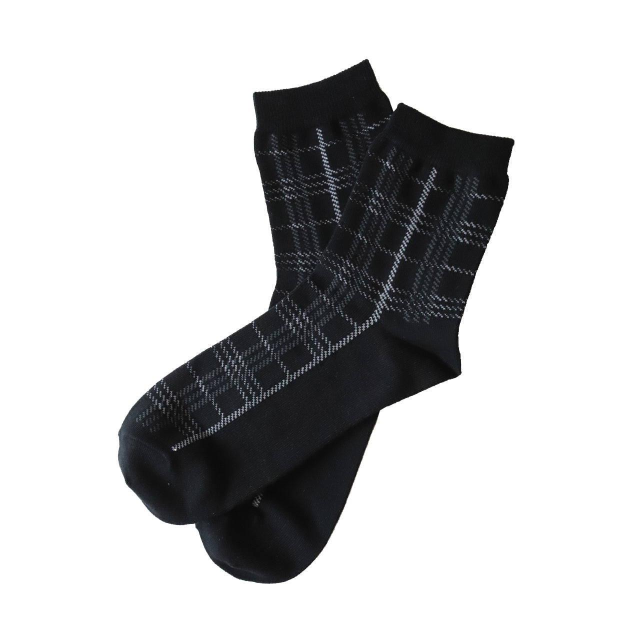 【 お得 】 メンズ クルーソックス チェック柄 消臭 日本製 23-25cm・24-26cm (メンズ 男性 紳士 綿混 防臭 ソックス くつ下 くつした チェック柄) (在庫限り)