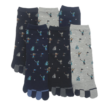 メンズ 紳士 消臭 ショート丈 5本指 五本指 ソックス 6足組 25 25.5cm 26cm 26.5cm 27cm 25-27cm 短め アーガイル メンズカジュアル 臭わない アウトレット (在庫限り)