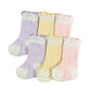ベビーソックス 日本製 靴下 6足セット 0ヶ月-6ヵ月 (ベビー 新生児 赤ちゃん ソックス くつ下 くつした 出産祝い ギフト プレゼント かわいい) (在庫限り)
