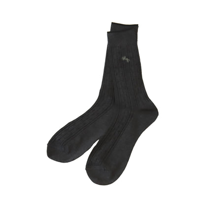 メンズ ハイソックス 靴下 ワンポイント 6足組 25-27cm (ビジネスソックス 男性 紳士 ソックス くつ下 ビジネス フォーマル セット まとめ買い) (在庫限り)