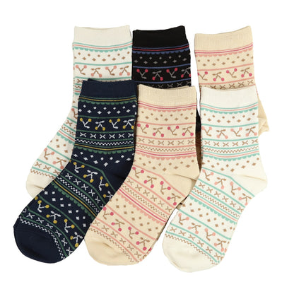 レディース ソックス 抗菌 消臭 靴下 ショートソックス 6足組 22-24cm ショート丈 消臭ソックス 綿混 ソックス くつ下 くつした 花柄 くま柄 (在庫限り)