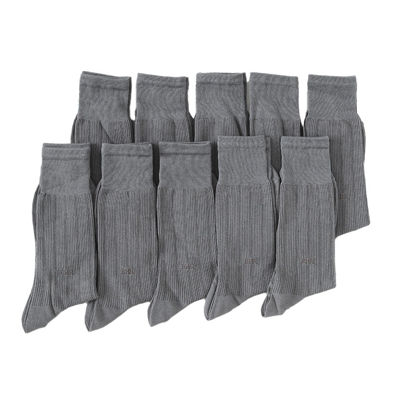 ビジネスソックス 10足セット メンズ 靴下 両面刺繍 ワンポイント 25-26cm・25-27cm ソックス 紳士 男性 くつ下 春夏 セール 10足組 くつした リブ メンズソックス クルーソックス おしゃれ 高級感 スーツ ギフト (在庫限り)