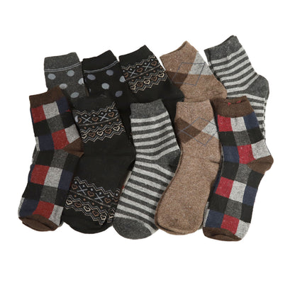 レディース あったか靴下 ソックス もこもこ アンゴラ 10足セット 22-24cm 靴下 冬用 暖かい 女性 ショート丈 ロークルー くつ下 くつした あたたかい セット (在庫限り)