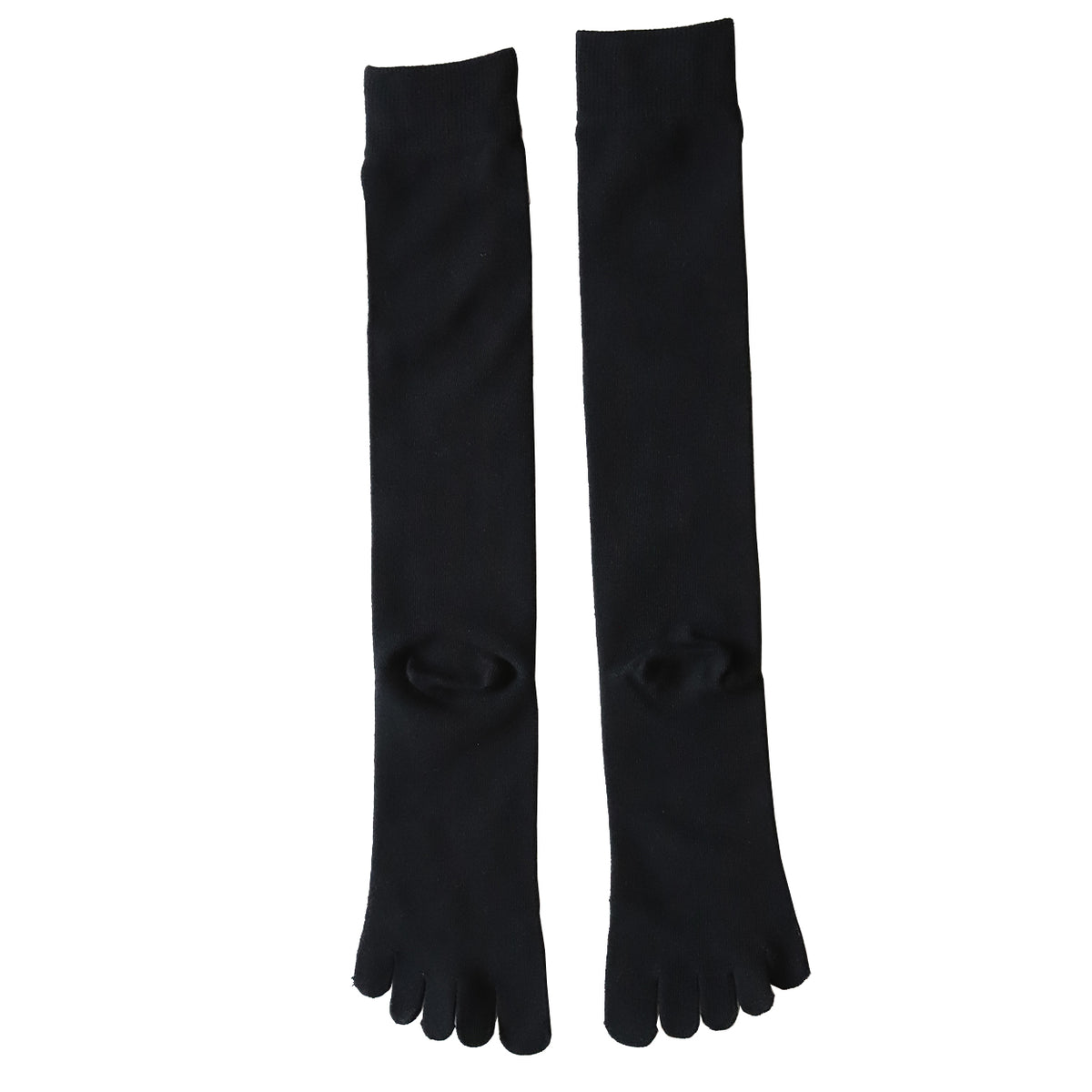 【 お得 】 メンズ 紳士 ５本指ハイソックス  25-27cm (男性 ビジネス 靴下 クルー丈 綿混 5本指 くつ下 くつした 無地 快適)