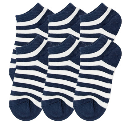 スニーカーソックス 日本製 子供 靴下 くるぶし 6足組 16-18cm～22-24cm (ジュニア 子ども レディース スニーカー丈 くつ下 綿混 シンプル) (在庫限り)