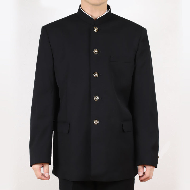 中学生 男子 学生服 上着 洗える 詰衿 ラウンドトリムカラー ドライウォッシュ 140cmA～195cmA 制服 学校 学生 高校生 (送料無料) (取寄せ)
