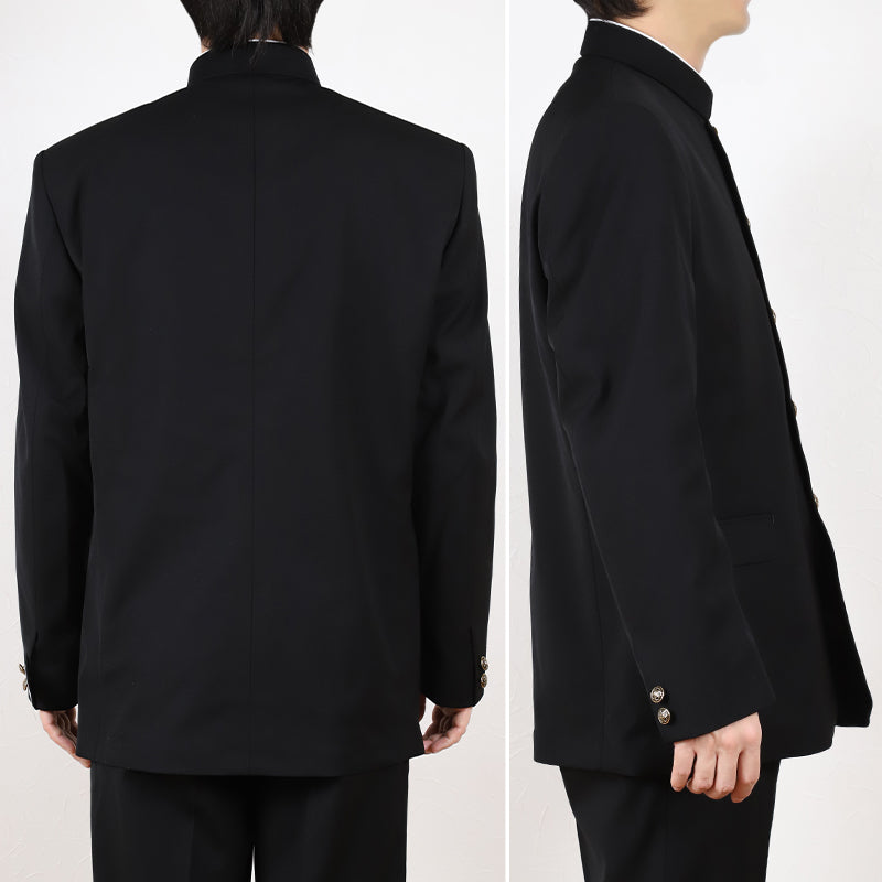 中学生 男子 学生服 上着 洗える 詰衿 ラウンドトリムカラー ドライウォッシュ 150cmB～190cmB 制服 学校 学生 高校生 (送料無料) (取寄せ)