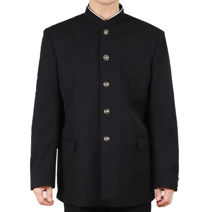 中学生 男子 学生服 上着 洗える 詰衿 ラウンドトリムカラー ドライウォッシュ 150cmB～190cmB 制服 学校 学生 高校生 (送料無料) (取寄せ)