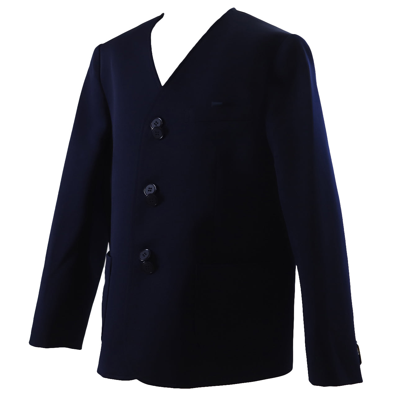 学生服 男女兼用 イートン学生服上衣 シングル型(B体) 130cmB～160cmB (太め イートン学生服 タフウォッシュ 学生服 上衣 男女兼用 シングル型) (送料無料) (取寄せ)