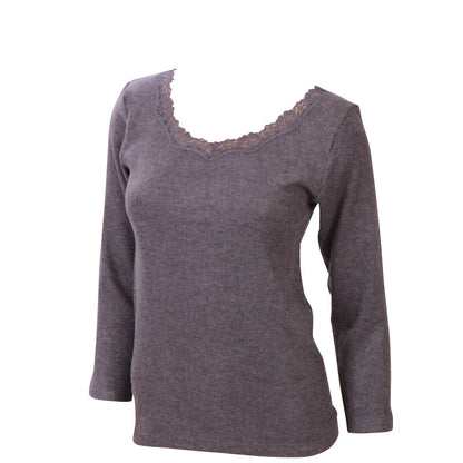 グンゼ あったかインナー レディース 8分袖 肌着 起毛 M～LL (長袖 シャツ 薄手 遠赤外線 秋 冬 下着 暖かい 防寒) (在庫限り)