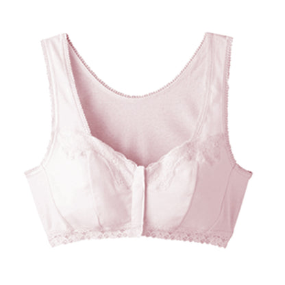 グンゼ ラクブラ 綿100% ハーフトップ 前開きタイプ M～LL (レディース ノンワイヤー ブラジャー フロントホック 下着 インナー 綿100 婦人 GUNZE)