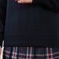 スクールセーター ウール混 女子 ニット セーター スクール S～4L (スクールニット 男子 レディース 学生 制服 中学生 高校生) (送料無料) (取寄せ)