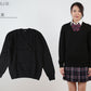 スクールセーター ウール混 女子 ニット セーター スクール S～4L (スクールニット 男子 レディース 学生 制服 中学生 高校生) (送料無料) (取寄せ)