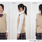 スクールベスト 綿混 女子 ベスト ニット スクール 130cm～4L (ニットベスト スクールニット 男子 レディース 学生 制服 中学生 高校生) (取寄せ)