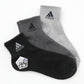 福助 adidas ハーフミニ丈ソックス 3足組 (19-21cm～23-25cm) (ふくすけ フクスケ アディダス) 【在庫限り】