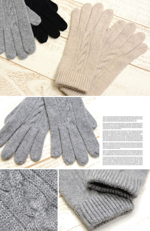 カシミヤ100% レディース 手袋 フリーサイズ (防寒 カシミヤ カシミア