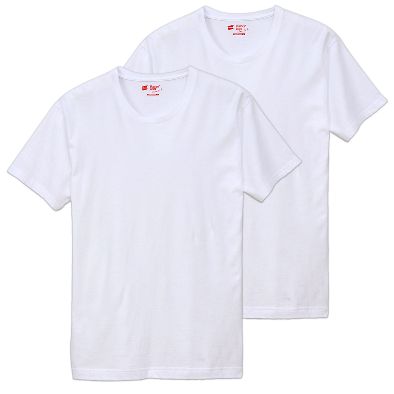 ヘインズ Tシャツ メンズ 半袖 綿100% 2枚組 S～XL (hanes インナー 綿 白 黒 インナーシャツ アンダーウェア 下着 ジャパンフィット)