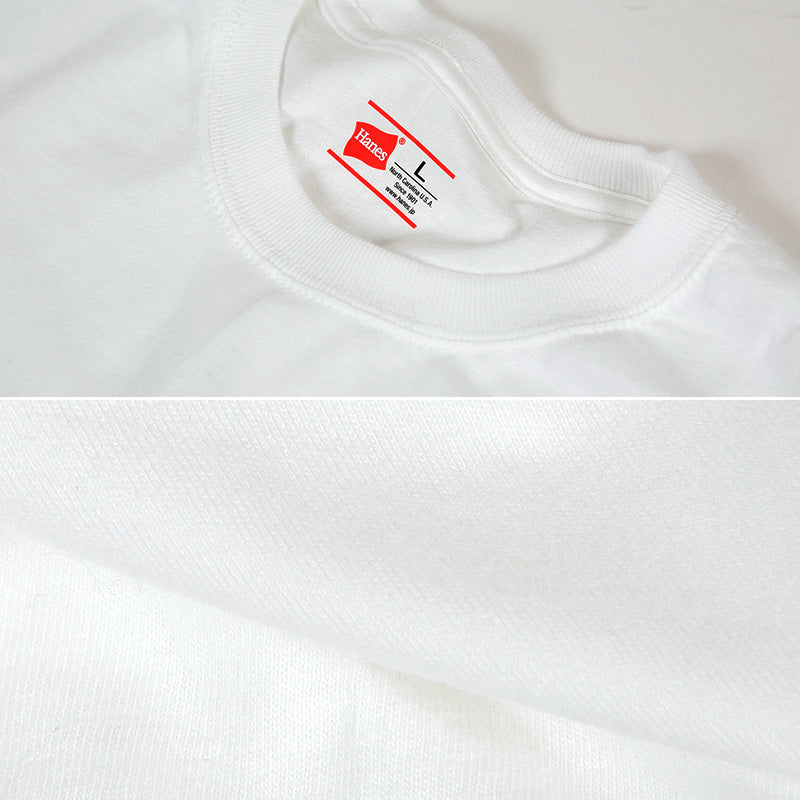 ヘインズ ビジカジ魂 クルーネックTシャツ 2枚組 M～LL (Hanes BIZICAZI DAMASHII メンズ 綿100% 白 黒) (在庫限り)