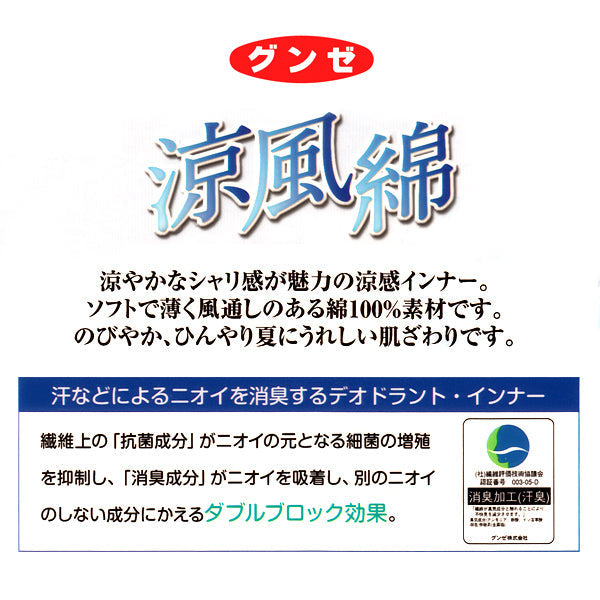 グンゼ  快適工房 涼風綿 ランニング M・L (GUNZE メンズ 紳士 男性) 【在庫限り】