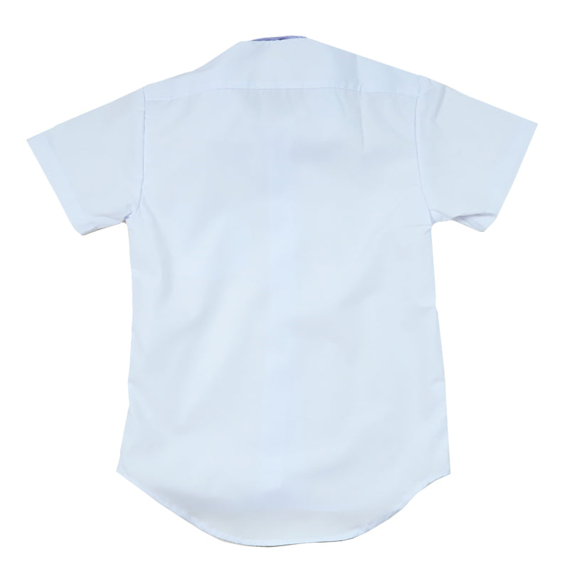 男子半袖カッターシャツ（第１ボタンがスナップ）3枚セット 110cm～130cm (学生服 ワイシャツ 小学生 男の子 制服 シャツ 形態安定 ノーアイロン Yシャツ) (送料無料)