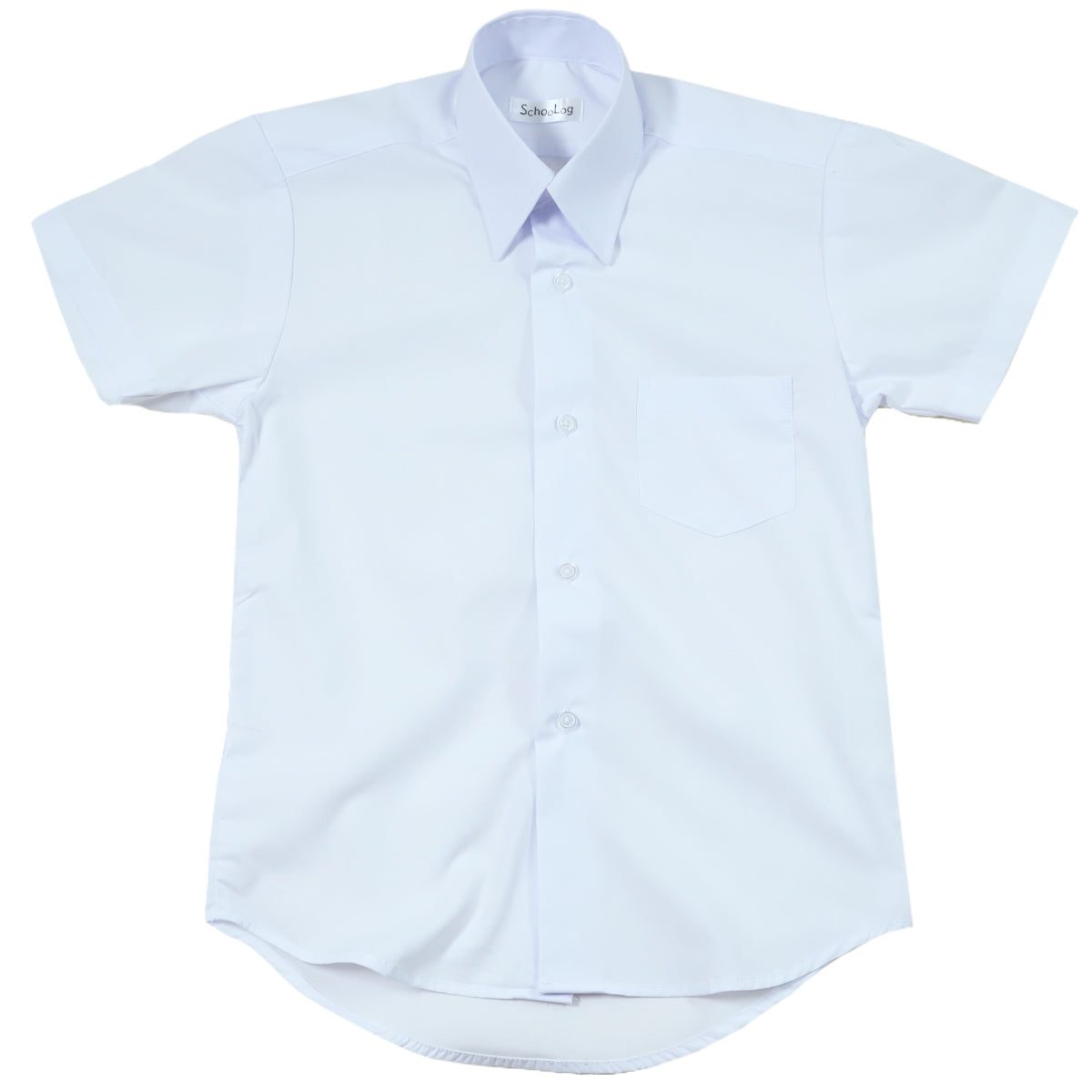 男子半袖カッターシャツ（第１ボタンがスナップ） 110cm～130cm (学生服 ワイシャツ 小学生 男の子 制服 シャツ 形態安定 ノーアイロン Yシャツ)