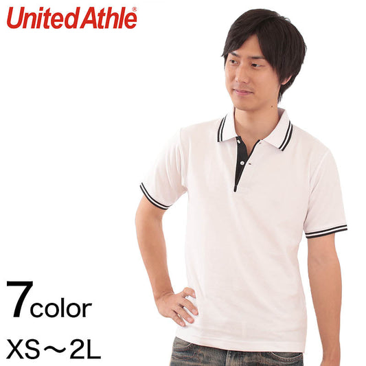 メンズ 6.2オンス ハイブリッドラインポロシャツ XS～2L (United Athle メンズ アウター) (在庫限り)