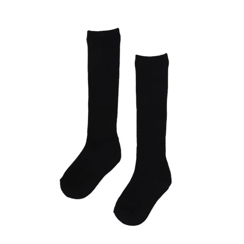 子供 靴下 ハイソックス キッズ カラーソックス 16-21cm (無地 カラー ソックス 子ども 女の子 男の子 ジュニア 綿混 リブ編み) (在庫限り)